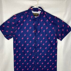 Surf Society Flamingo button down shirt (Lrg)